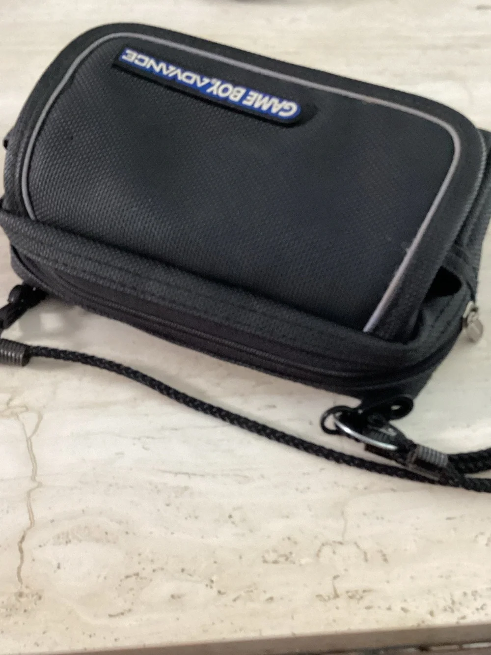 Nintendo Gameboy Advance Case Black GBA Carrying Case Game Boy Vintage Strap